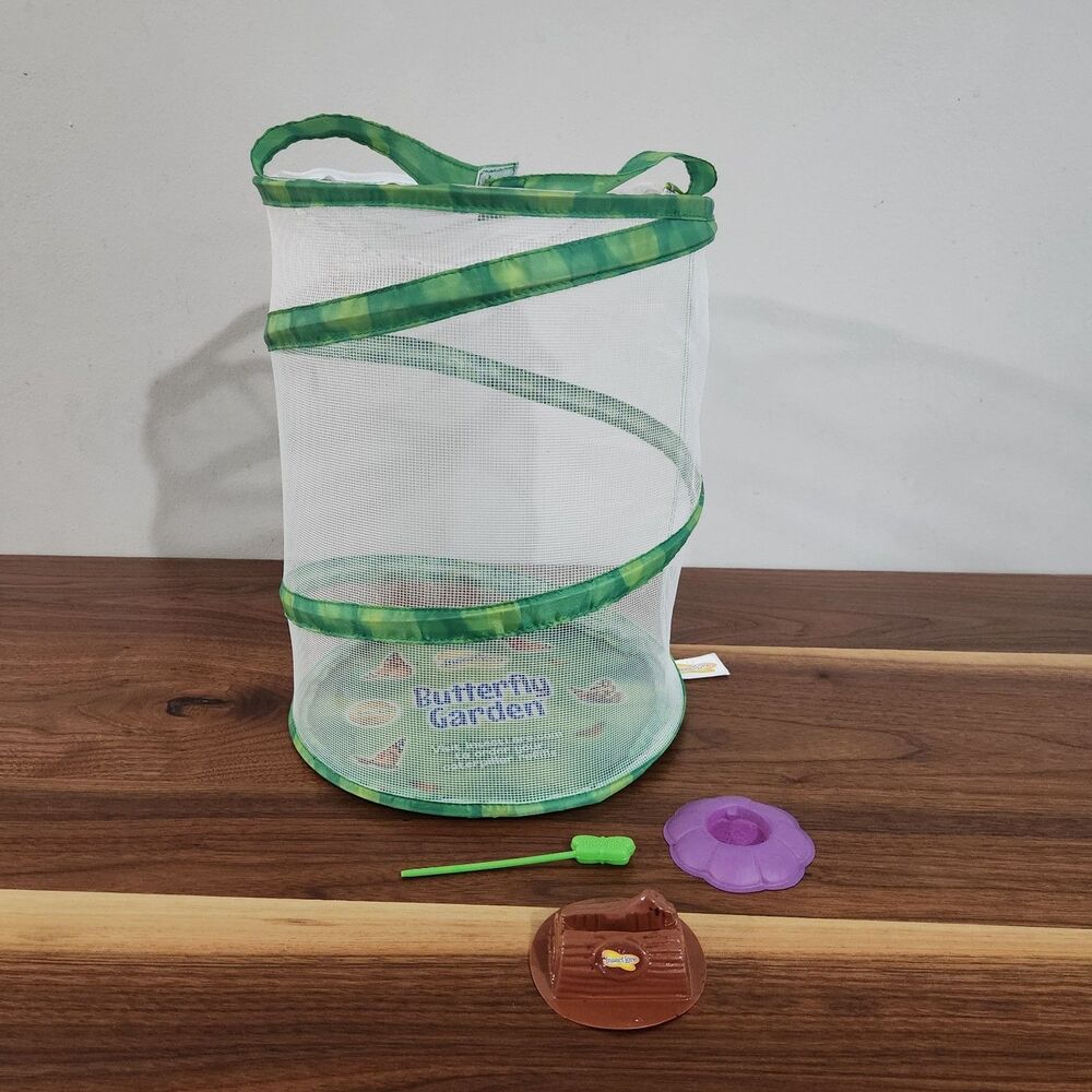 Insect Lore Butterfly Garden Growing Kit Collapsable Mesh Terrarium Kids Science